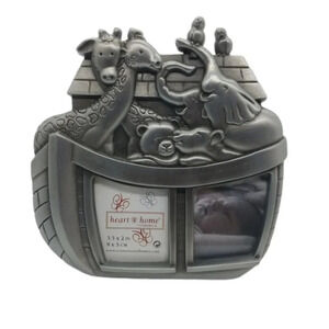 Conoisseur Silver Pewter Noah's  Ark Frame, 3.5"x2"